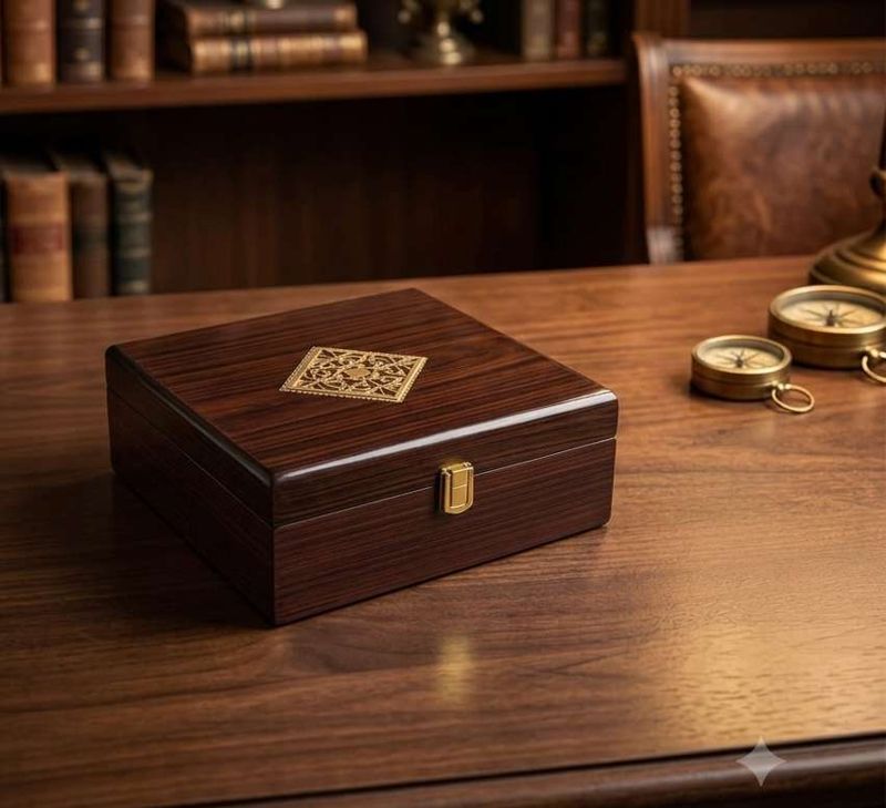 Premium Wooden Box with 4 acrylic laser cut salsa jars